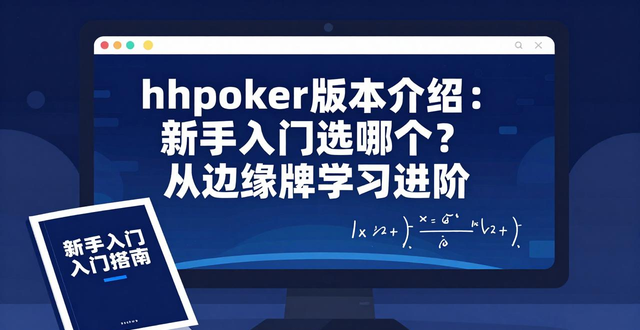 hhpoker版本介绍：新手入门选哪个？从边缘牌学习进阶