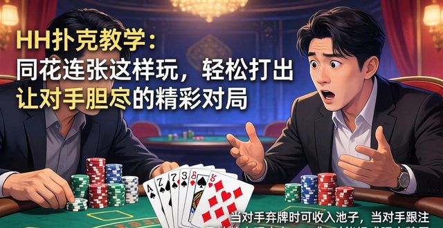 HH扑克教学:同花连张这样玩,轻松打出让对手胆寒的精彩对局