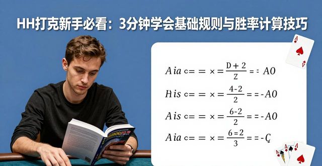 HH扑克新手必看：3分钟学会基础规则与胜率计算技巧