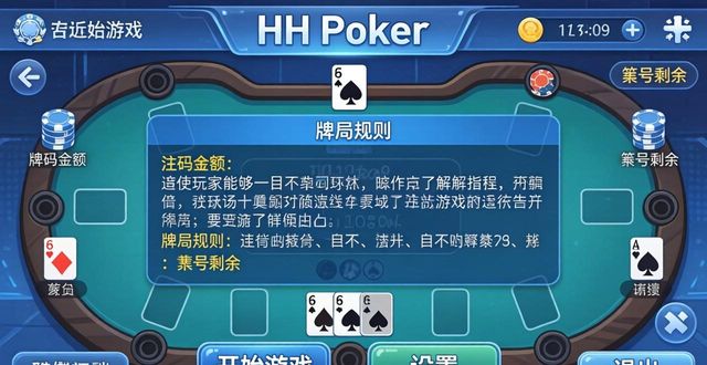 hhpoker游戏界面全攻略 新手必看的操作指南