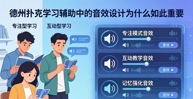 德州扑克学习辅助中的音效设计为什么如此重要