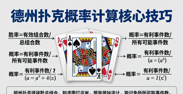德州扑克如何计算概率 HH扑克概率计算核心技巧