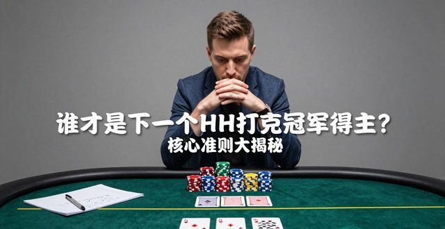 谁才是下一个HH扑克冠军得主?核心准则大揭秘