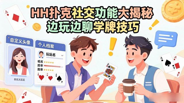 HH扑克社交功能大揭秘 边玩边聊学牌技巧