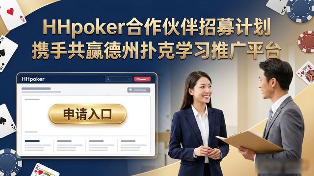 HHpoker合作伙伴招募计划 携手共赢德州扑克学习推广平台