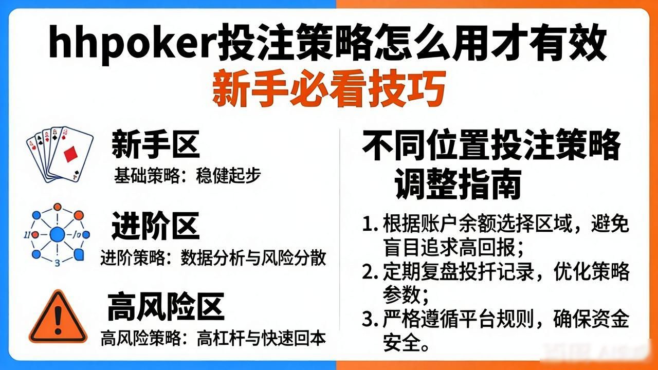 hhpoker投注策略怎么用才有效 新手必看技巧