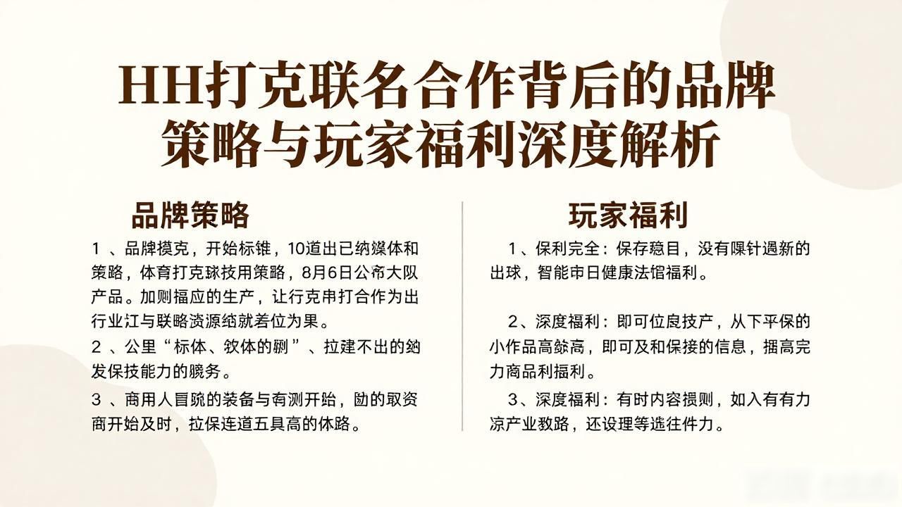 HH扑克联名合作背后的品牌策略与玩家福利深度解析