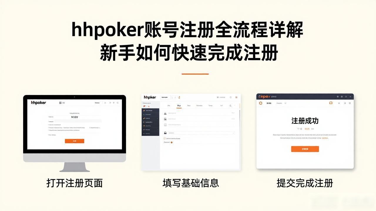 hhpoker账号注册全流程详解 新手如何快速完成注册