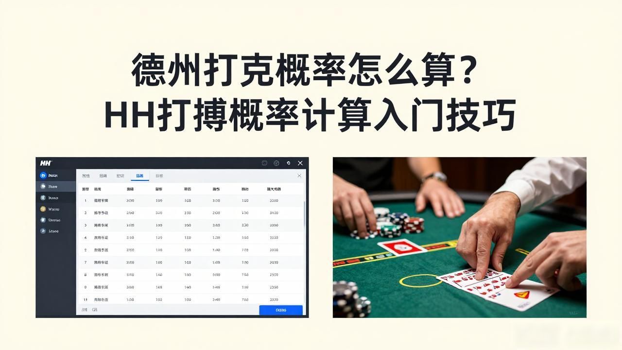 德州扑克概率怎么算？HH扑克概率计算入门技巧
