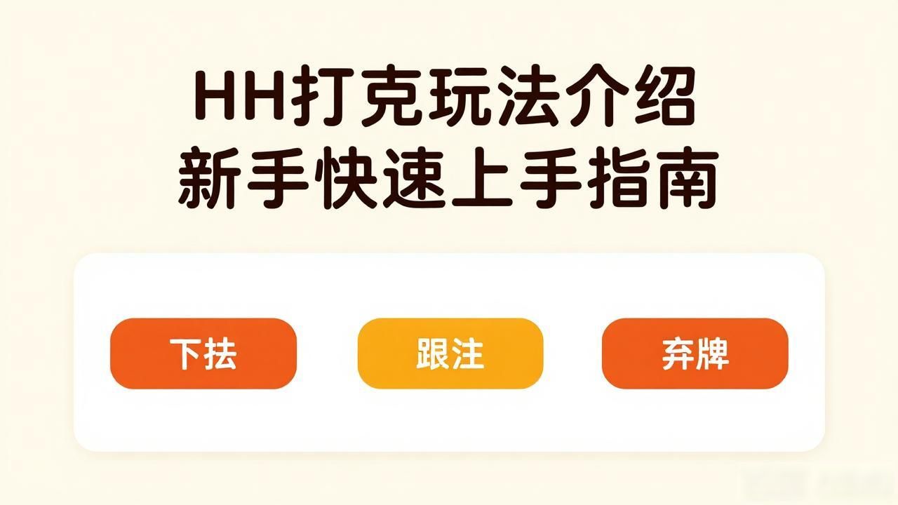 HH扑克玩法介绍 新手快速上手指南