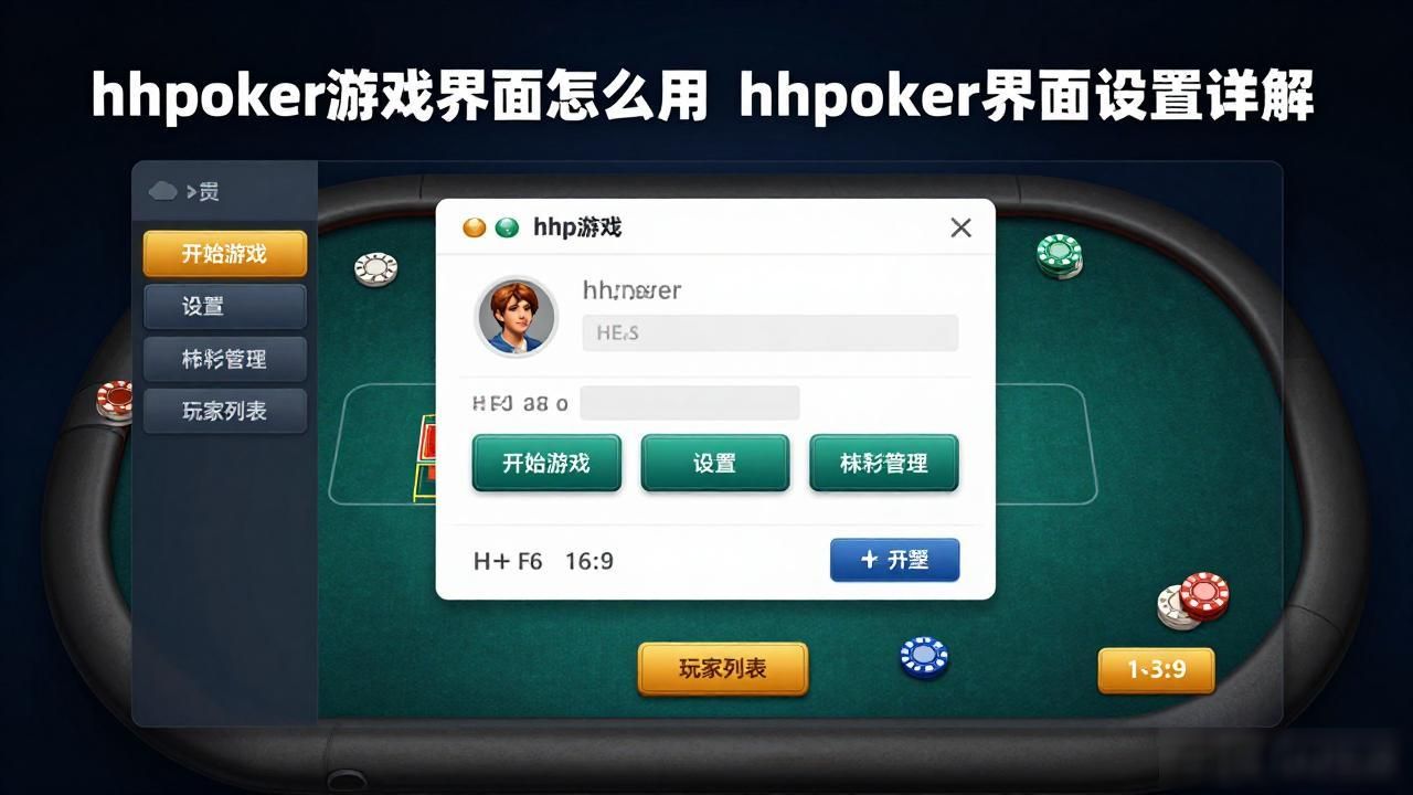 hhpoker游戏界面怎么用 hhpoker界面设置详解