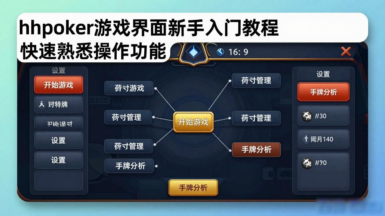 hhpoker游戏界面新手入门教程 快速熟悉操作功能