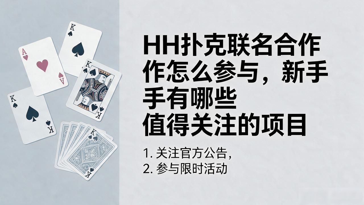 HH扑克联名合作怎么参与，新手有哪些值得关注的项目